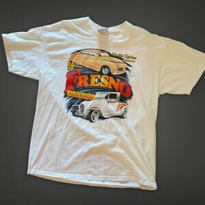 Vintage Fresno Autorama T-Shirt XL Lee USA Made Hot Rod Car Show Tee